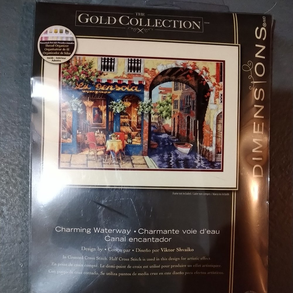 Dimensions Gold Collection Counted Cross Stitch Kit - Charming Waterway